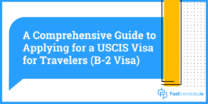 Requirements For A US Tourist Visa